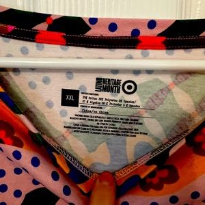 Latino Heritage Month For Target Ruched Sides Funky Print Midi Dress In Size XXL